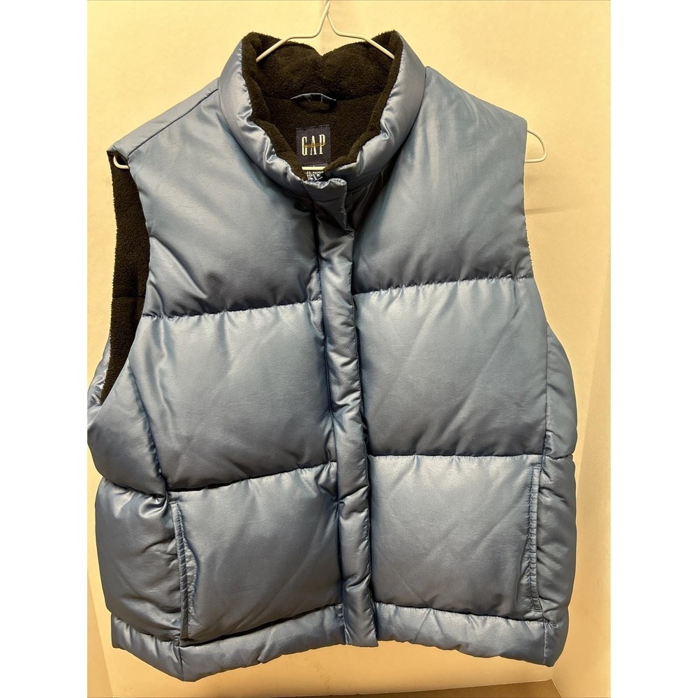 Gap Puffer Vest Womens Down Feather Filled Zipper And Closures Hip Length Large